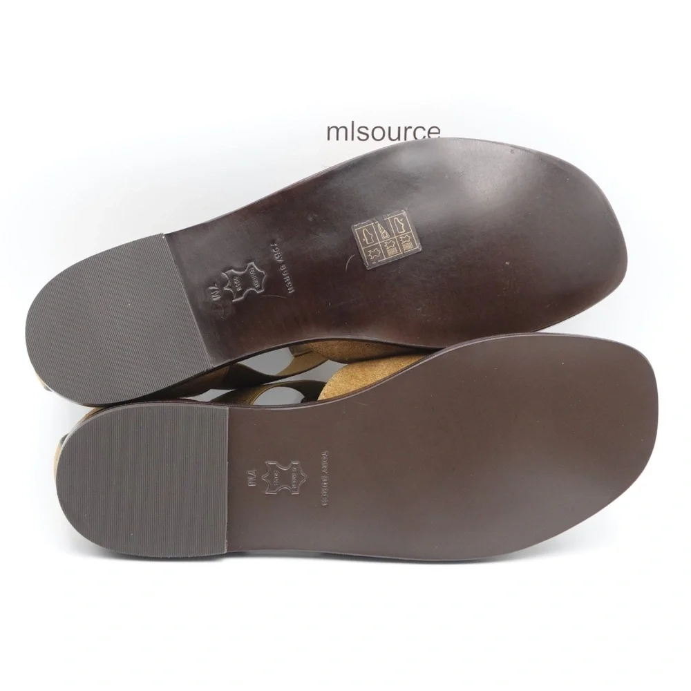 NEW Tory Burch Fisherman Suede Sandals Women's 166800-200 Deep Umber - Picture 9 of 16